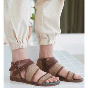 Roan by BED STU Strappy Leather and Jute Harlow Sandals. Size 11. MSRP $99.00